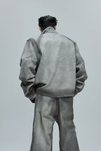 Vintage Cement Grey Denim Jacket