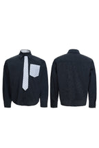 Layered Stripe Tie Shirt