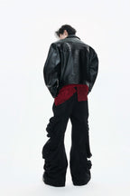 Crocodile Pattern Moto Jacket