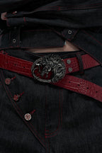 Horse Embossed Studded Belt