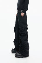 Deconstructed Washed Stacked Jeans