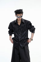 Satin Glitter Boxy Shirt