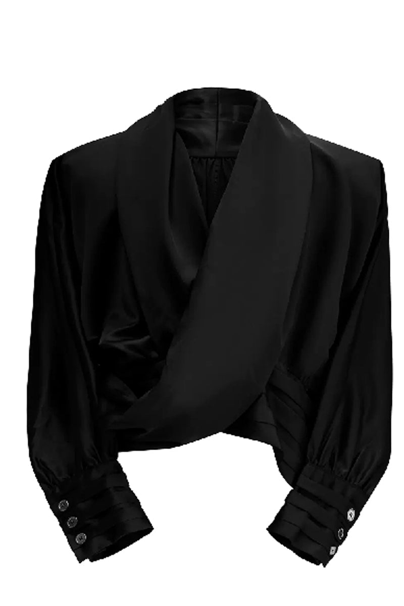 Liquid V-Neck Shoulder Pad Shirt