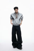 Sequin Pin Detail Polo Sweatshirt