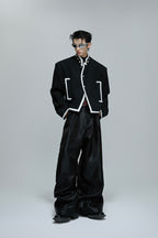 Colorblock Padded Cropped Jacket