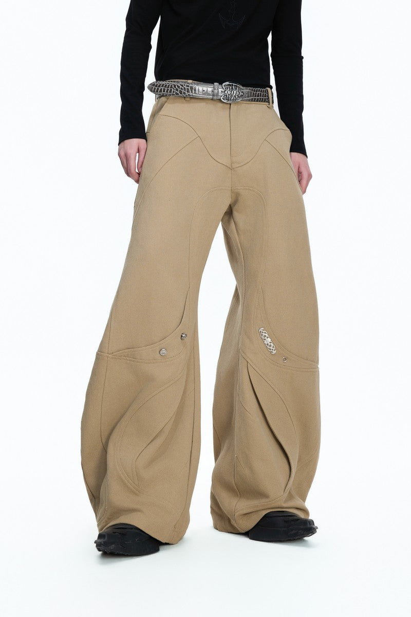 Washed Canvas Panel Blade Pants