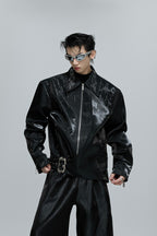 Glossy Layered Rhinestone Jacket