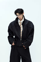 Glossy Cropped Jacket