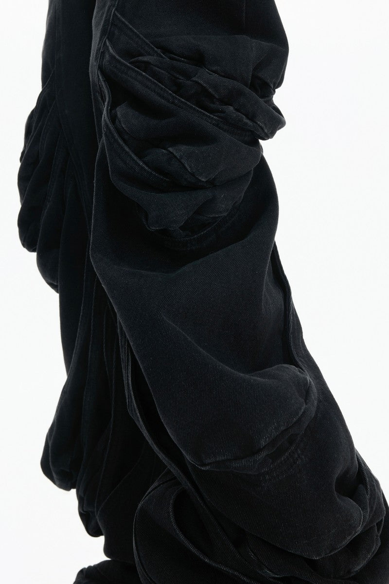 Deconstructed Washed Stacked Jeans