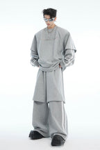 Colorblock Layered Crewneck Sweatshirt