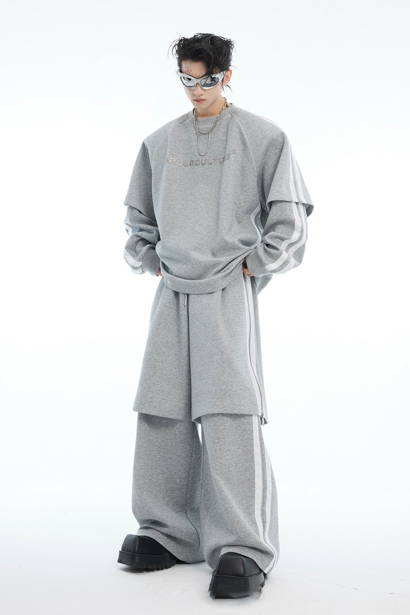 Colorblock Layered Crewneck Sweatshirt