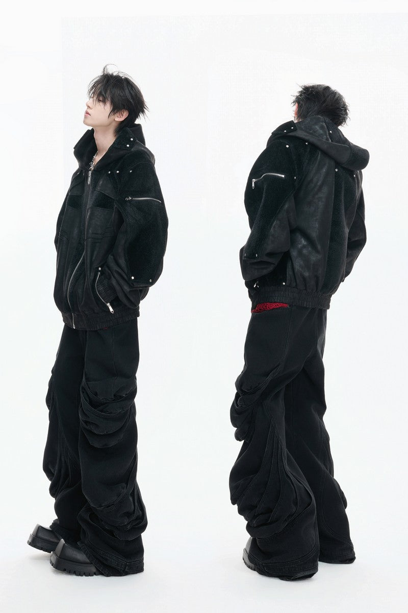 Armor Patchwork Hooded Jacket