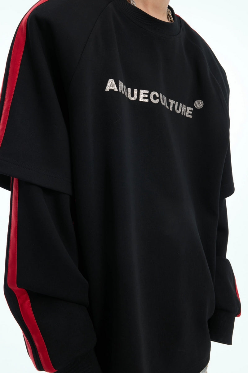 Colorblock Layered Crewneck Sweatshirt