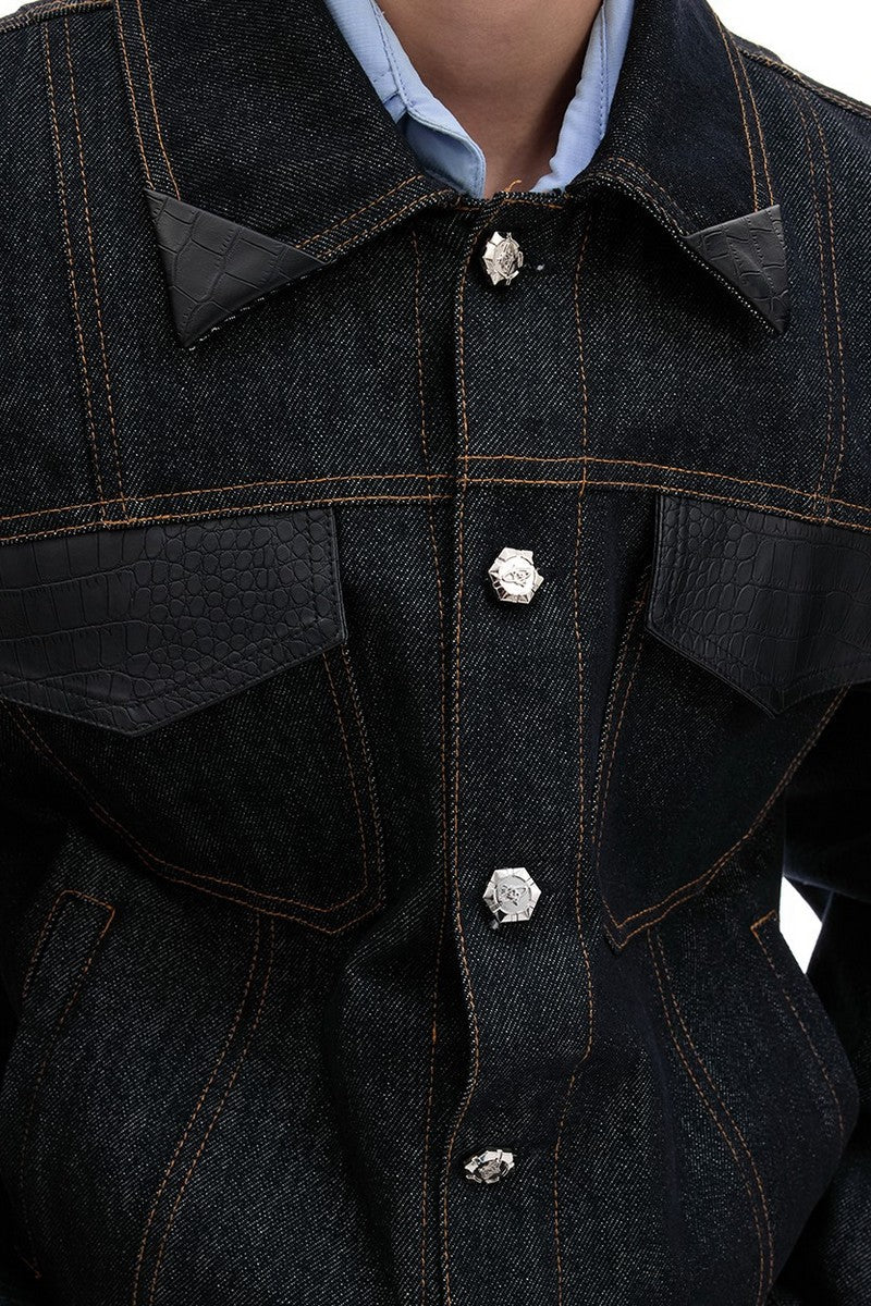 Croc Patch Denim Jacket