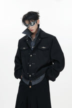 Striped Layered Shirt Jacket