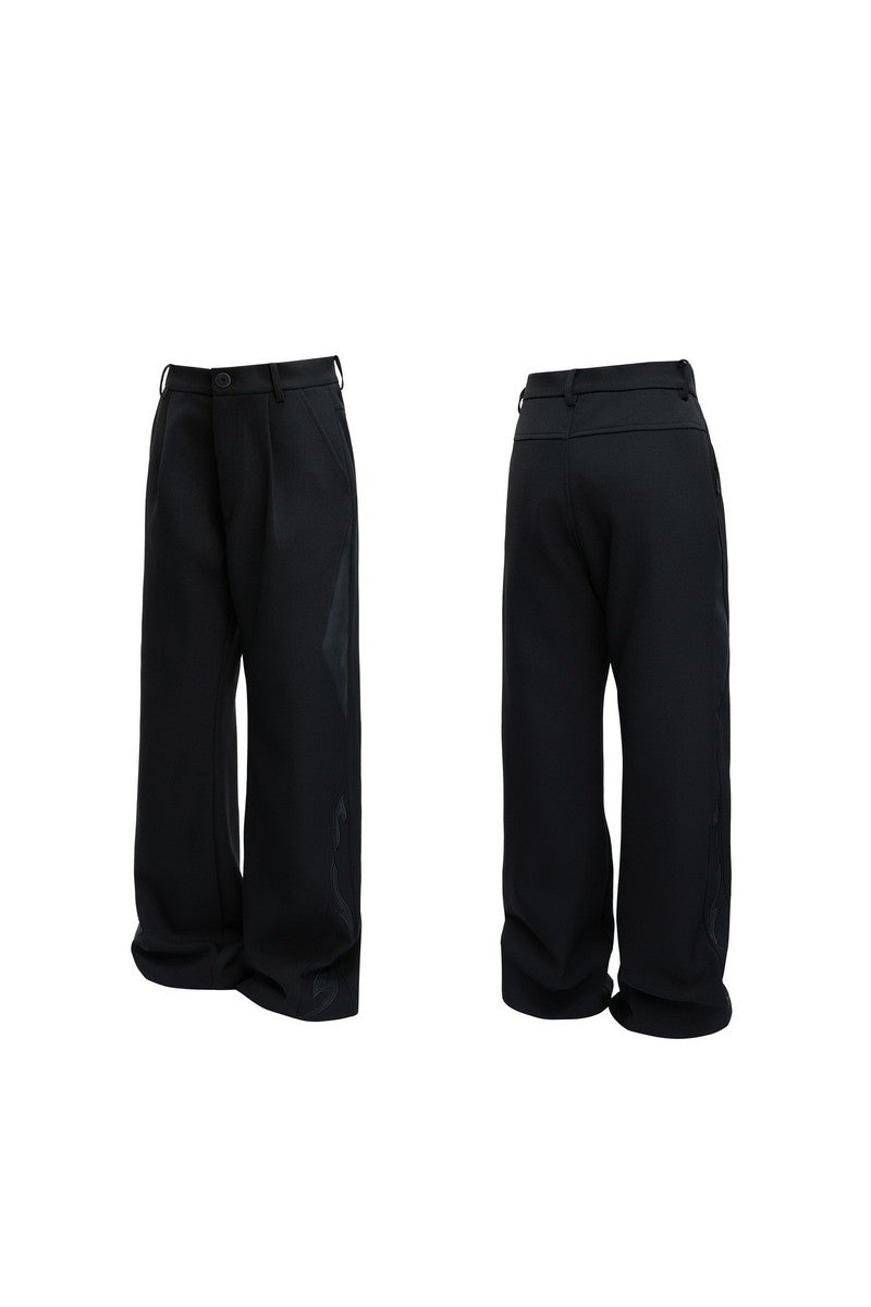 Wide Leg Panel Trousers