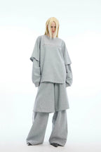 Colorblock Layered Crewneck Sweatshirt