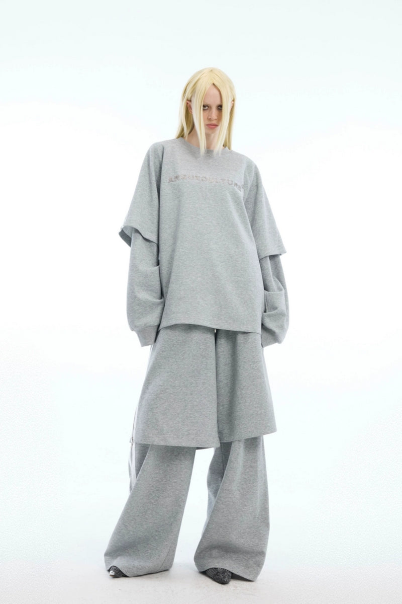 Colorblock Layered Crewneck Sweatshirt
