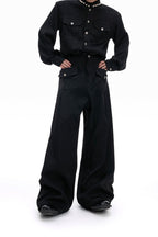 Contrast Stitch Cargo Jeans