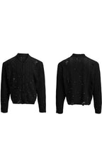 Pearl Knit Hollow Cardigan