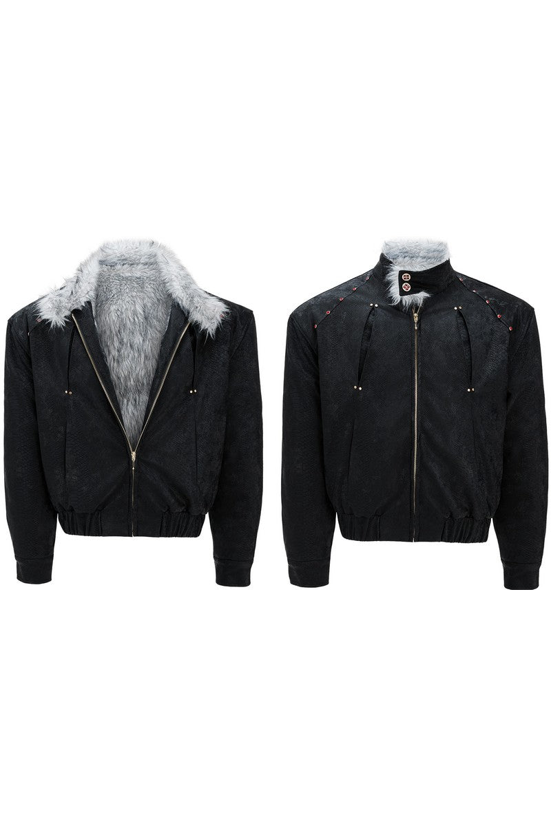 Reversible Fur Heavy Puffer Jacket