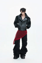 Crocodile Pattern Moto Jacket