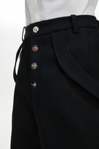 Deconstructed Flare High Waist Pants