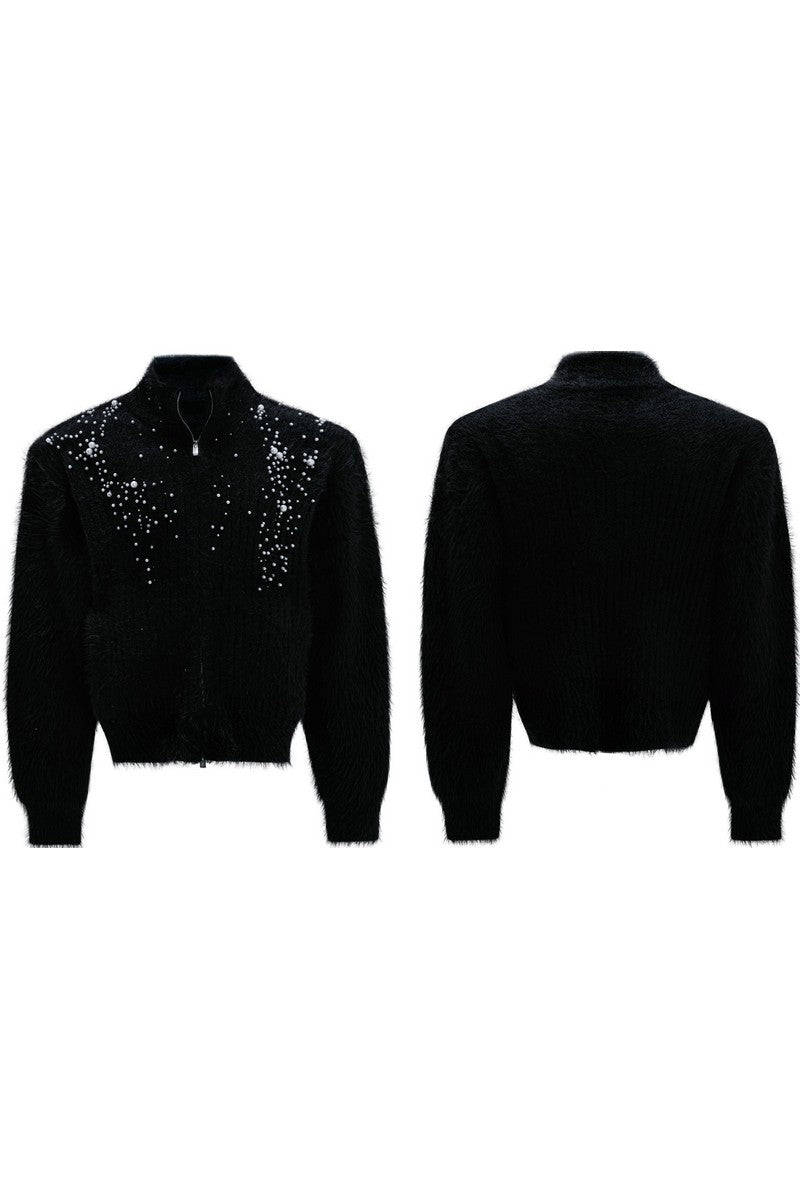 Pearl Fleece Knit Cardigan