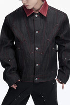 Raw Denim Embroidered Jacket