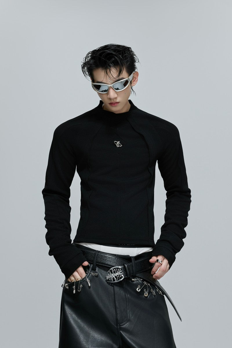 Deconstructed Fitted Long Sleeve Tee