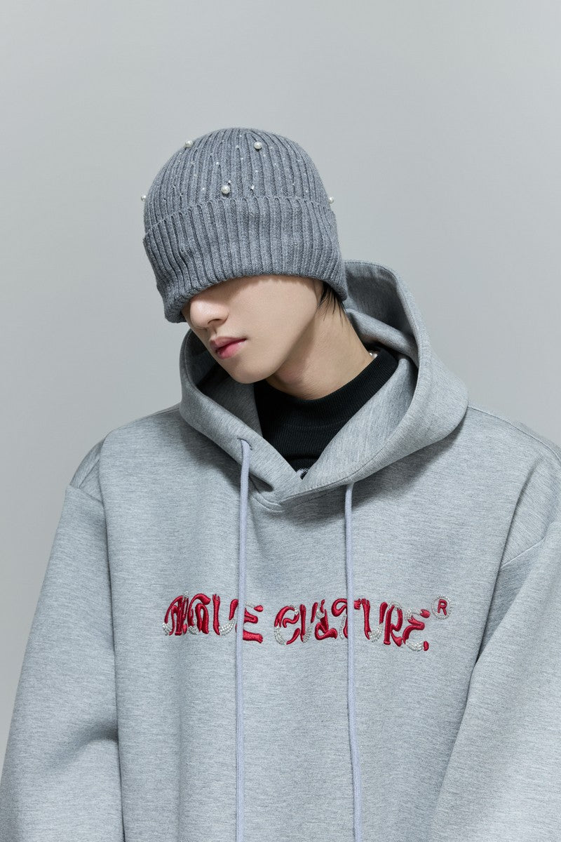 Beaded Embroidered Oversized Hoodie
