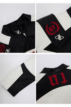 Colorblock Armor Biker Jacket