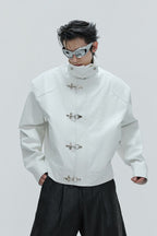 Ostrich Leather Lined Puffer Jacket
