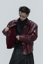 Ostrich Leather Lined Puffer Jacket