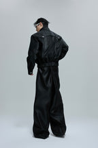 Snakeskin Cropped Leather Jacket