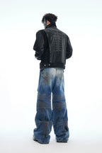 Armored Cross Cutout Denim