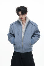 Washed Canvas Fleece Jacket