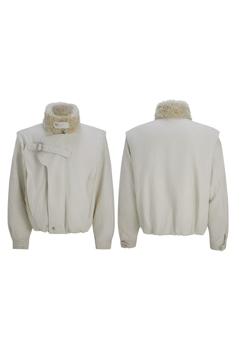 Fur Collar Padded Parka Jacket