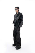 Deconstructed Studded Jacket