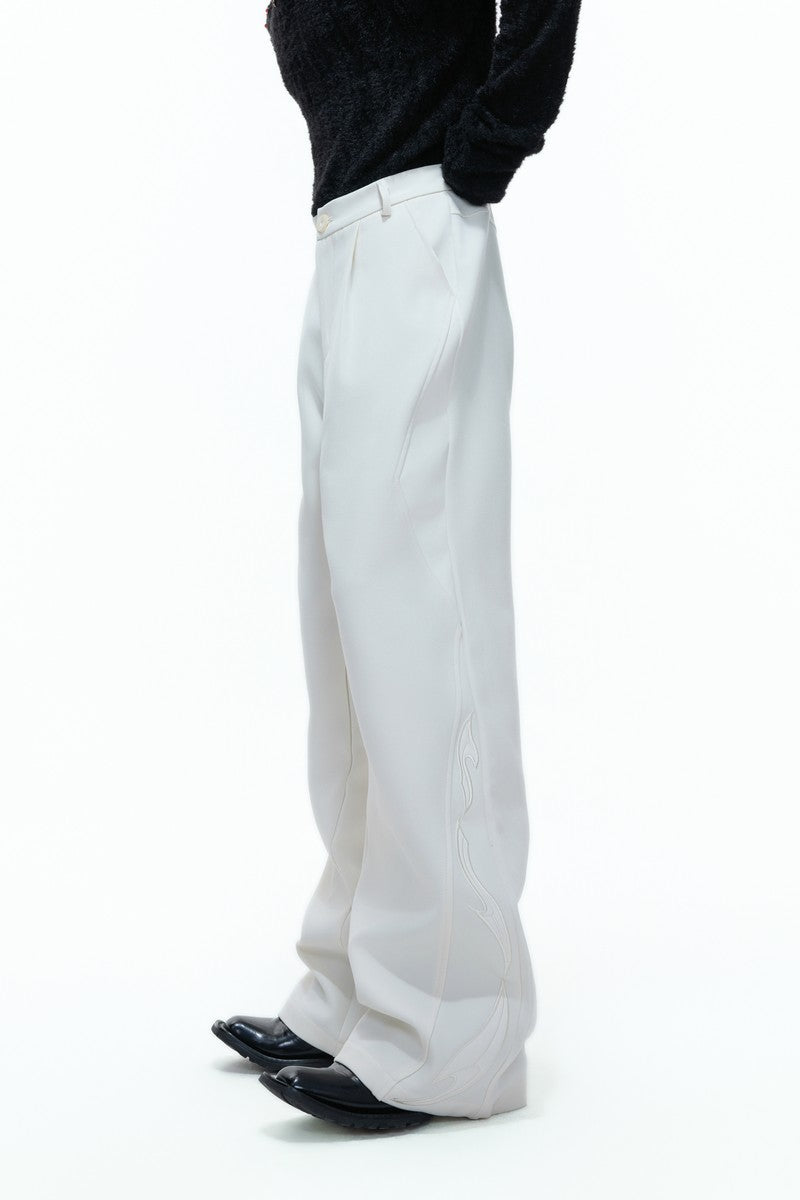 Wide Leg Panel Trousers