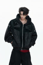 Armor Patchwork Hooded Jacket