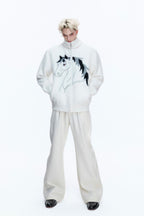 Jungle Knit High Neck Cardigan