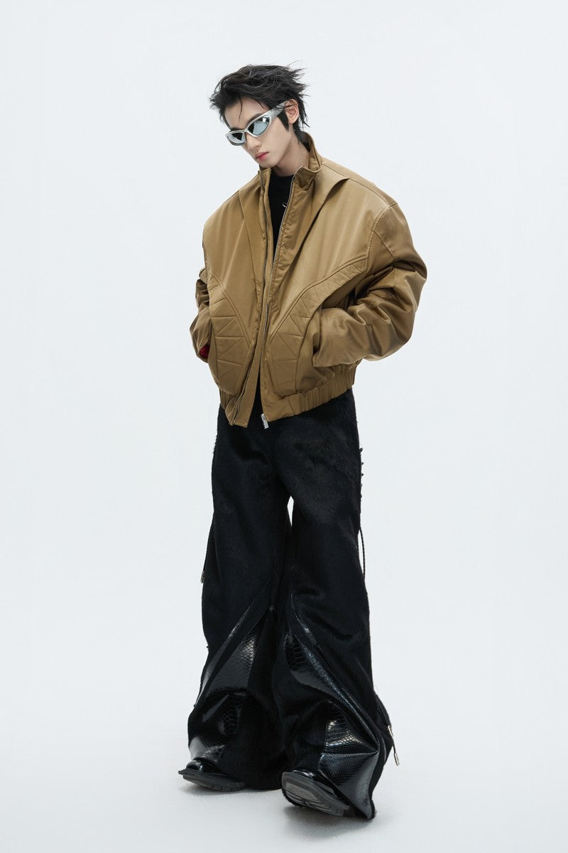 Deconstructed Padded Bomber Jacket