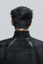 Deconstructed Fleece Turtleneck Top