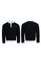 Layered Wool Knit Sweatshirt