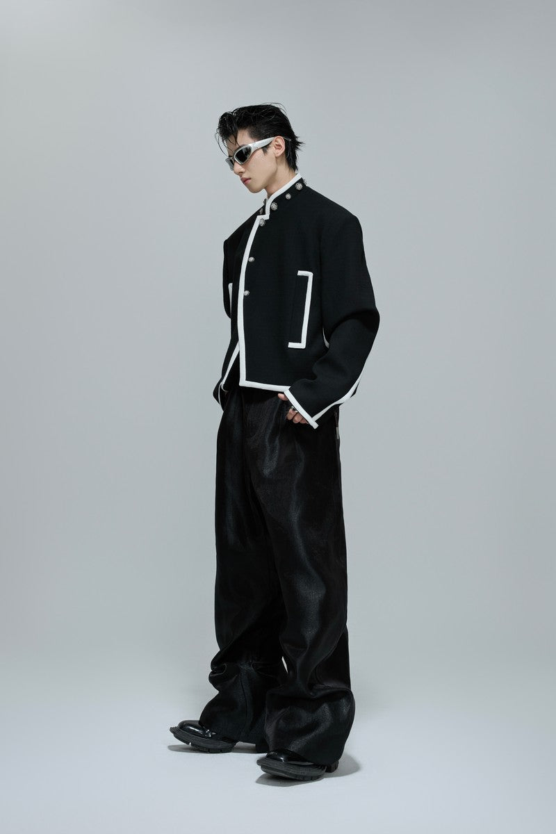 Colorblock Padded Cropped Jacket