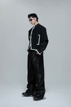 Colorblock Padded Cropped Jacket