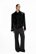 Croc Embossed Leather Jacket