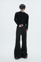 Ribbed Cotton Leather Patch Tee