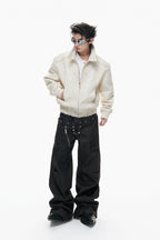 Washed Canvas Studded Jacket
